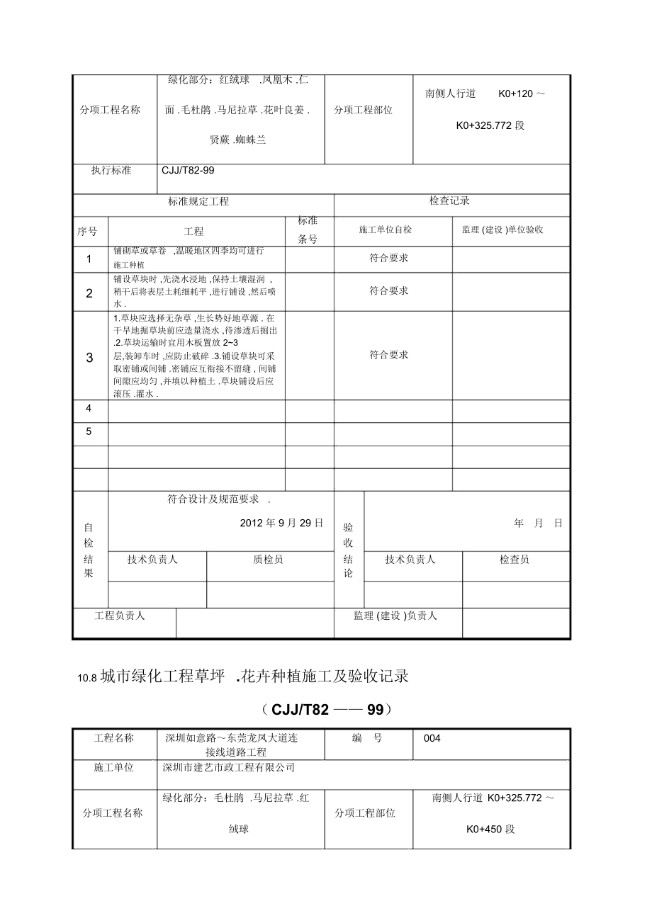 城绿化工程项目草坪花卉种植施工及验收记录.docx_第3页