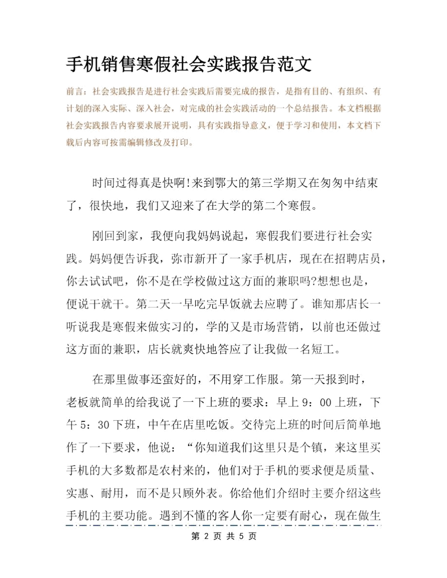 手机销售寒假社会实践报告范文.doc_第2页