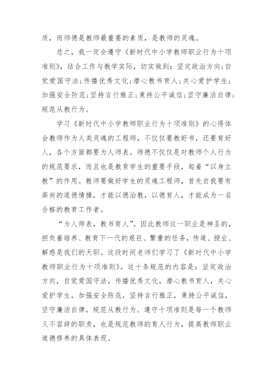 学习《新时代中小学教师职业行为十项准则》的心得体会.docx_第3页