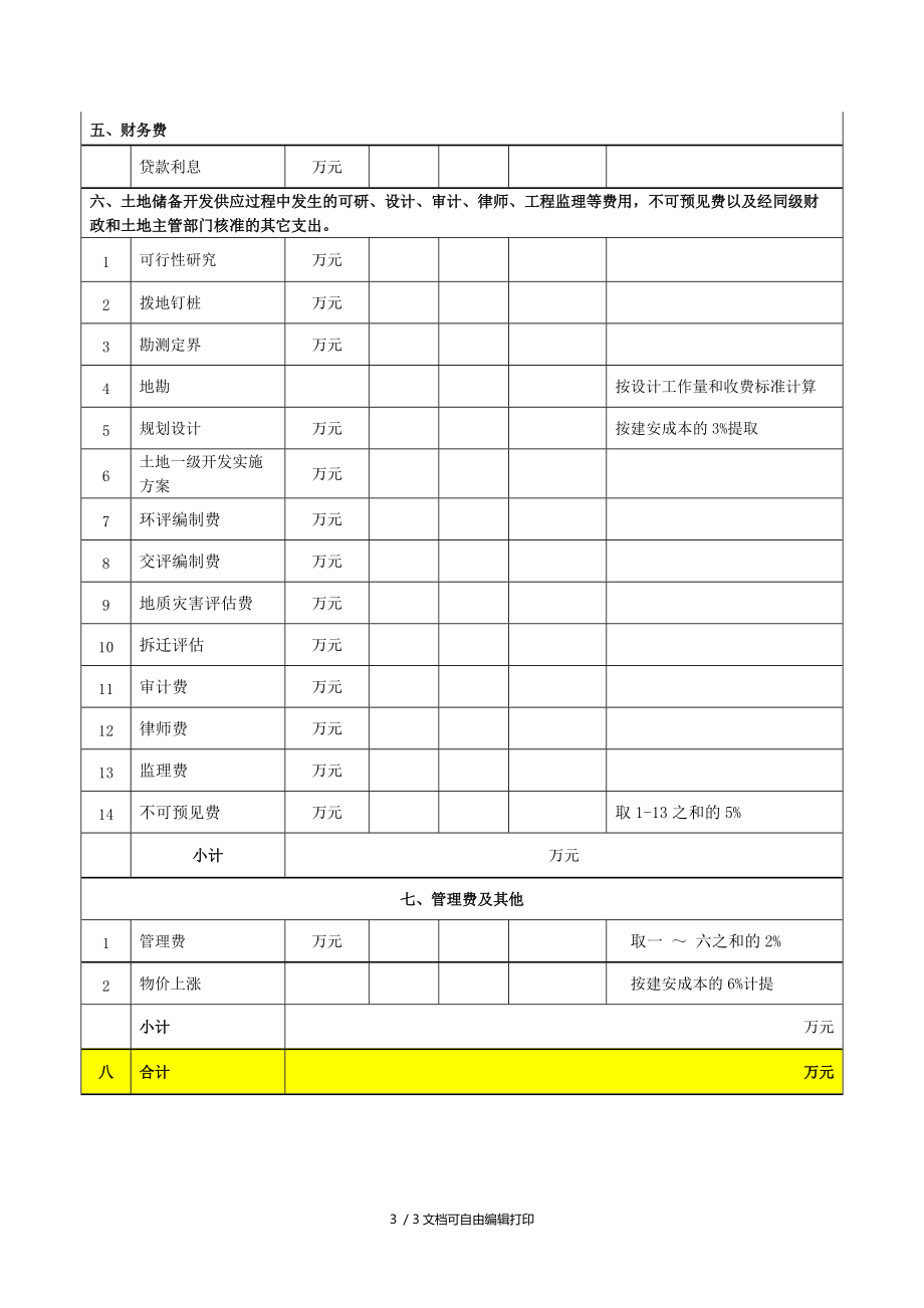 一级土地开发成本估算表.doc_第3页