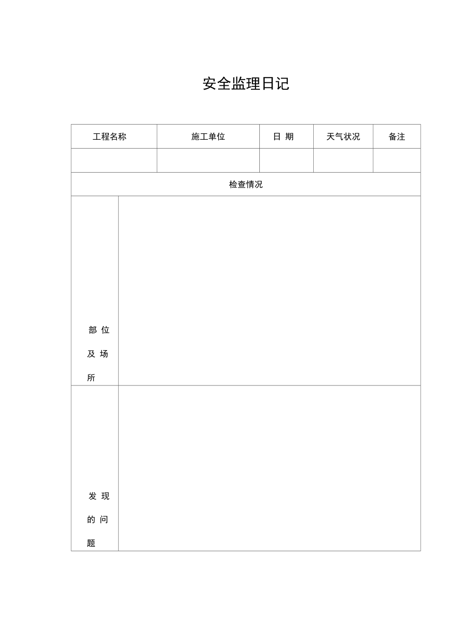 公路工程安全监理日记.doc_第1页