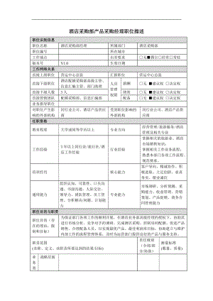 酒店采购部经理岗位说明书..docx