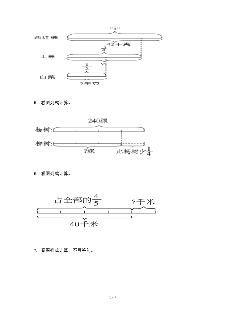 2021年六年级数学上册看图列方程计算专项调研青岛版.doc_第2页