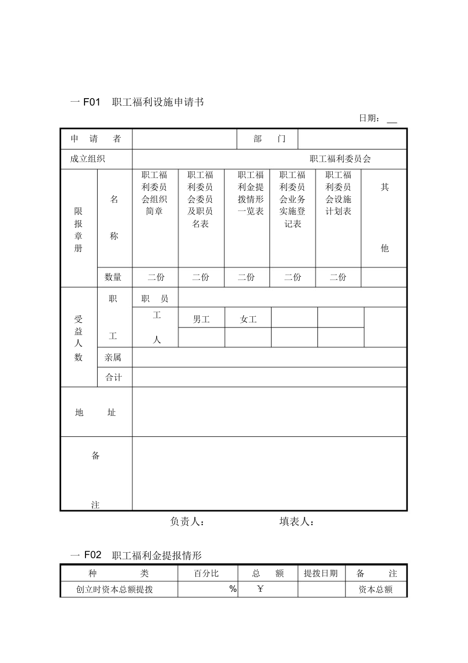 公司职工福利设施申请书.doc_第1页