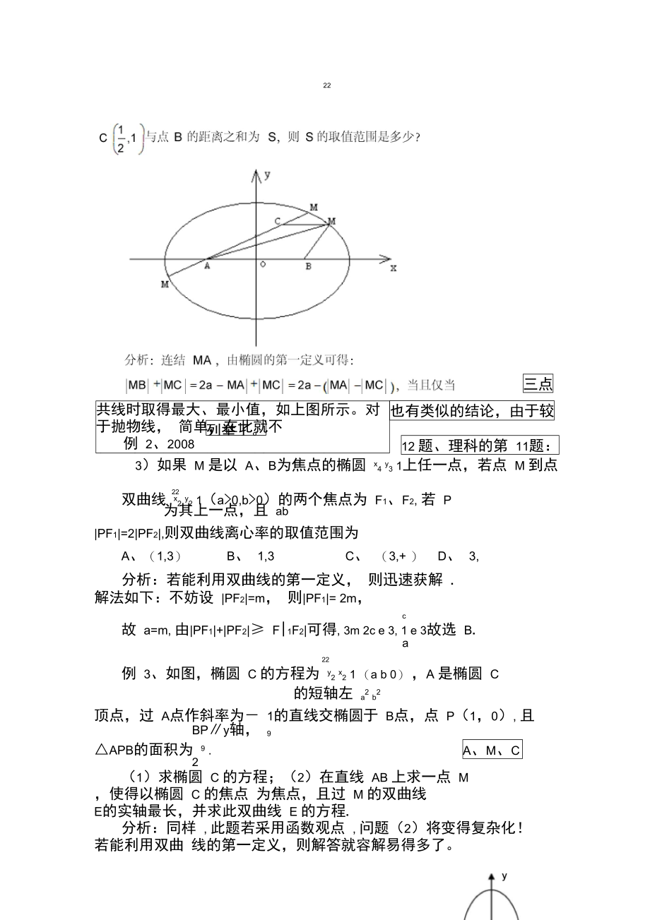 例谈巧用圆锥曲线定义求最值问题.doc_第2页