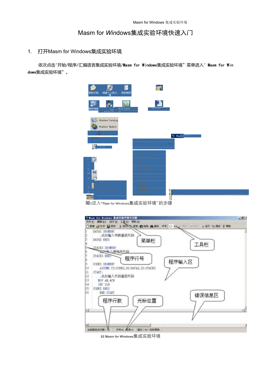 MasmforWindows集成实验环境快速入门.doc_第1页