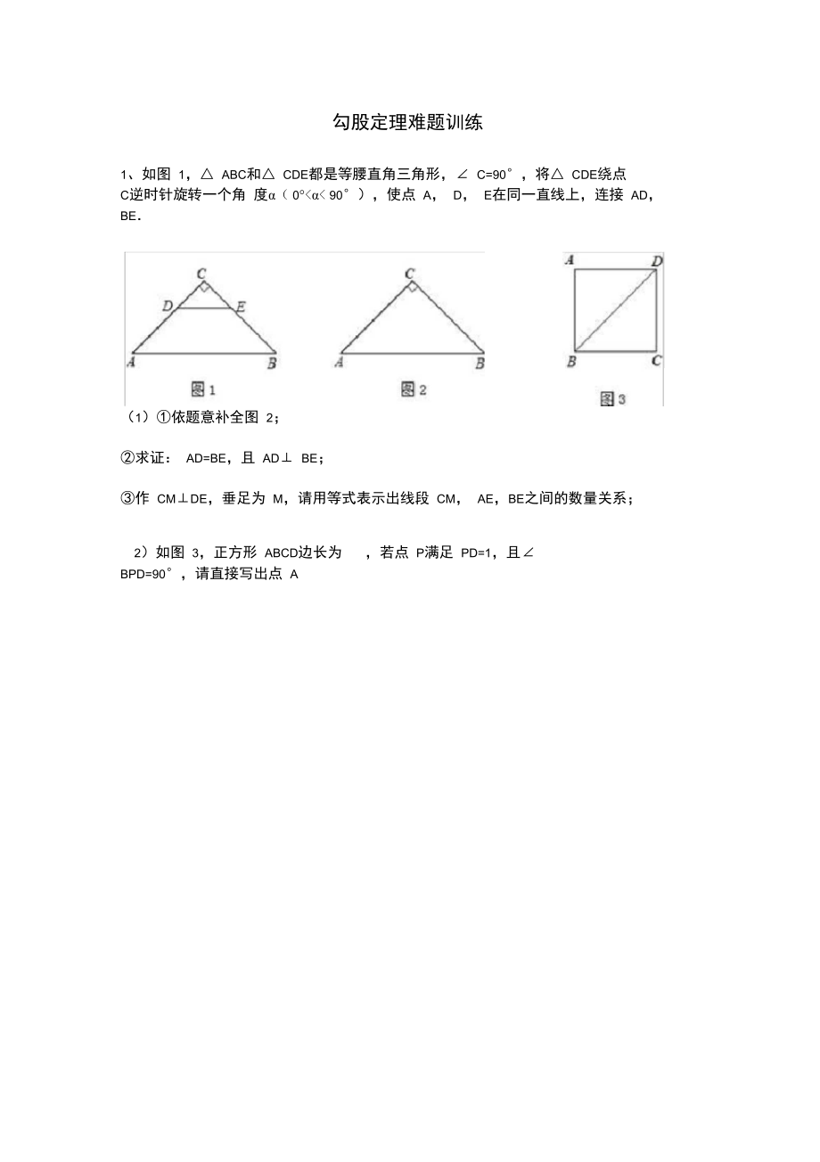 勾股定理难题训练.doc_第1页