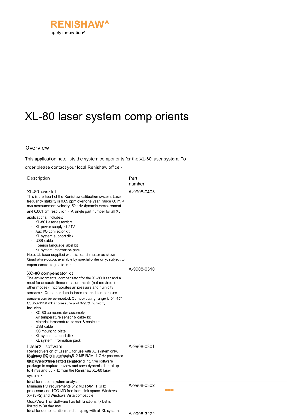 Renishaw(雷尼绍)_XL-80激光干涉仪组件.doc_第1页