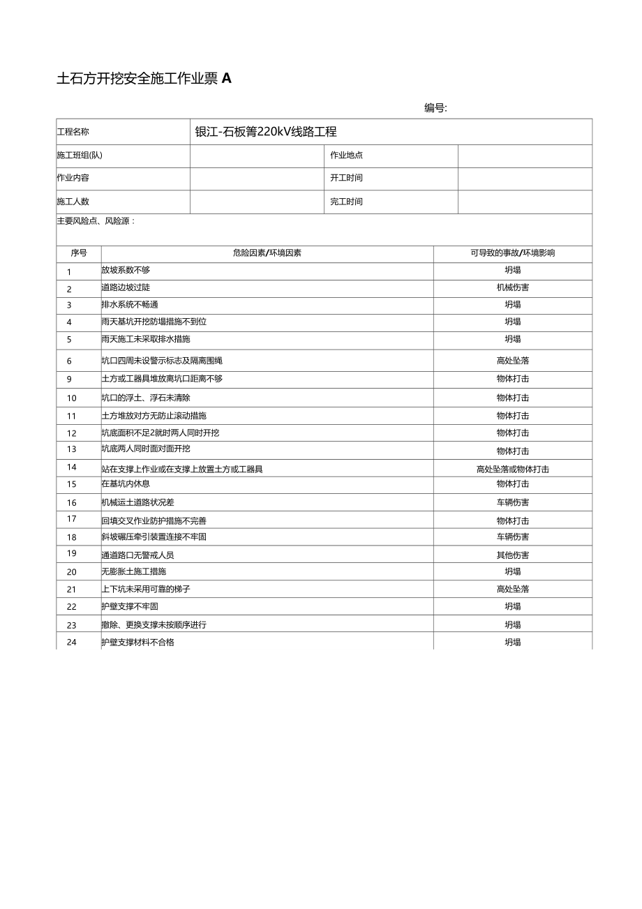 线路作业安全施工作业票A-B资料.doc_第1页