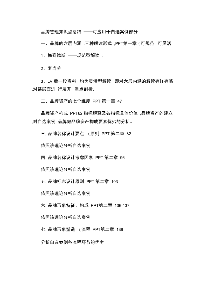 品牌管理知识点总结..doc_第1页