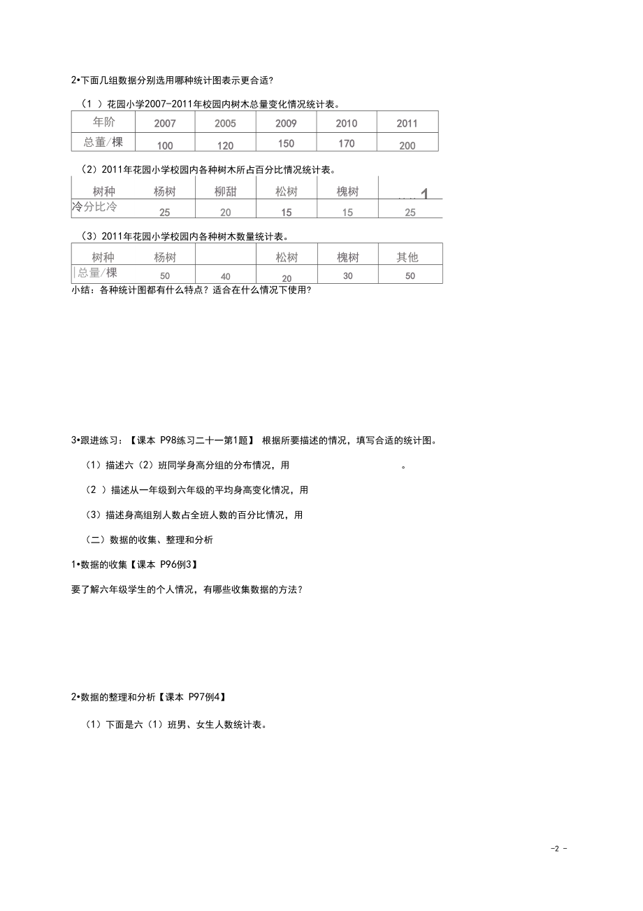 人教版小学数学六年级下册学习任务单：统计与概率.docx_第2页