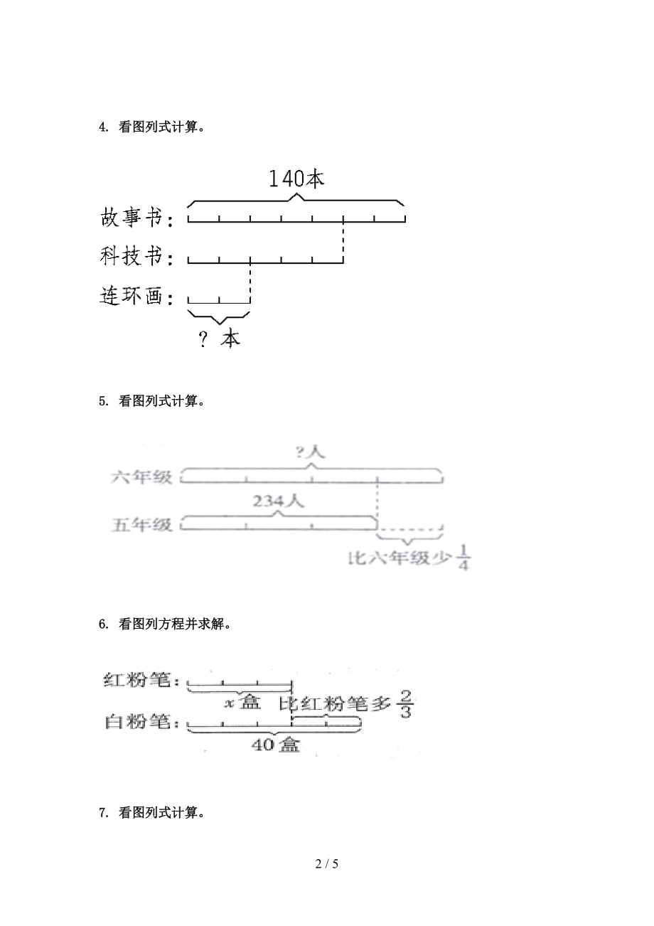 2021年小学六年级数学上学期看图列方程计算专项苏教版.doc_第2页