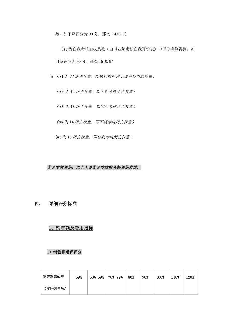 某某公司业务人员奖金核算标准.doc_第3页