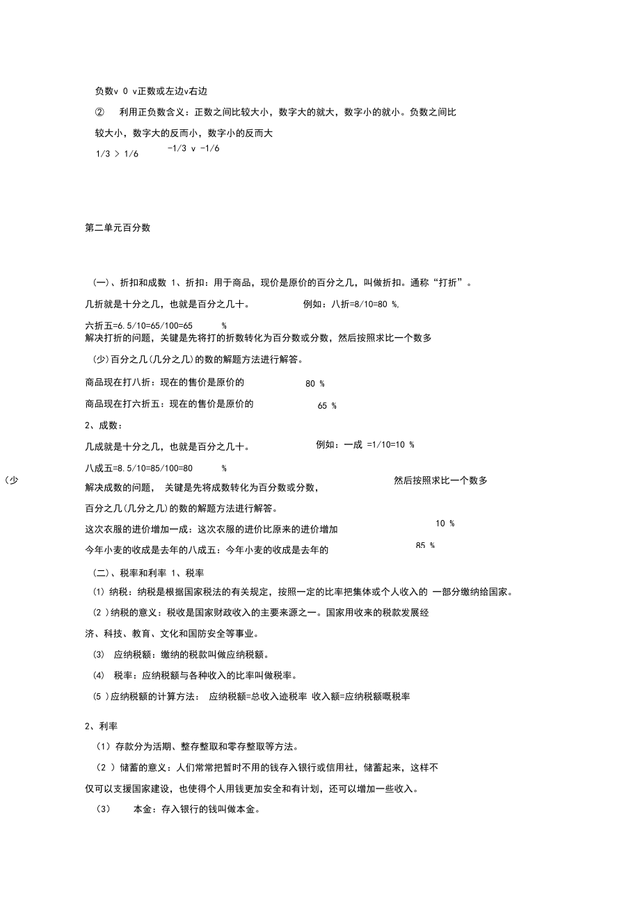 人教版六年级下册数学期末总复习知识要点.docx_第2页