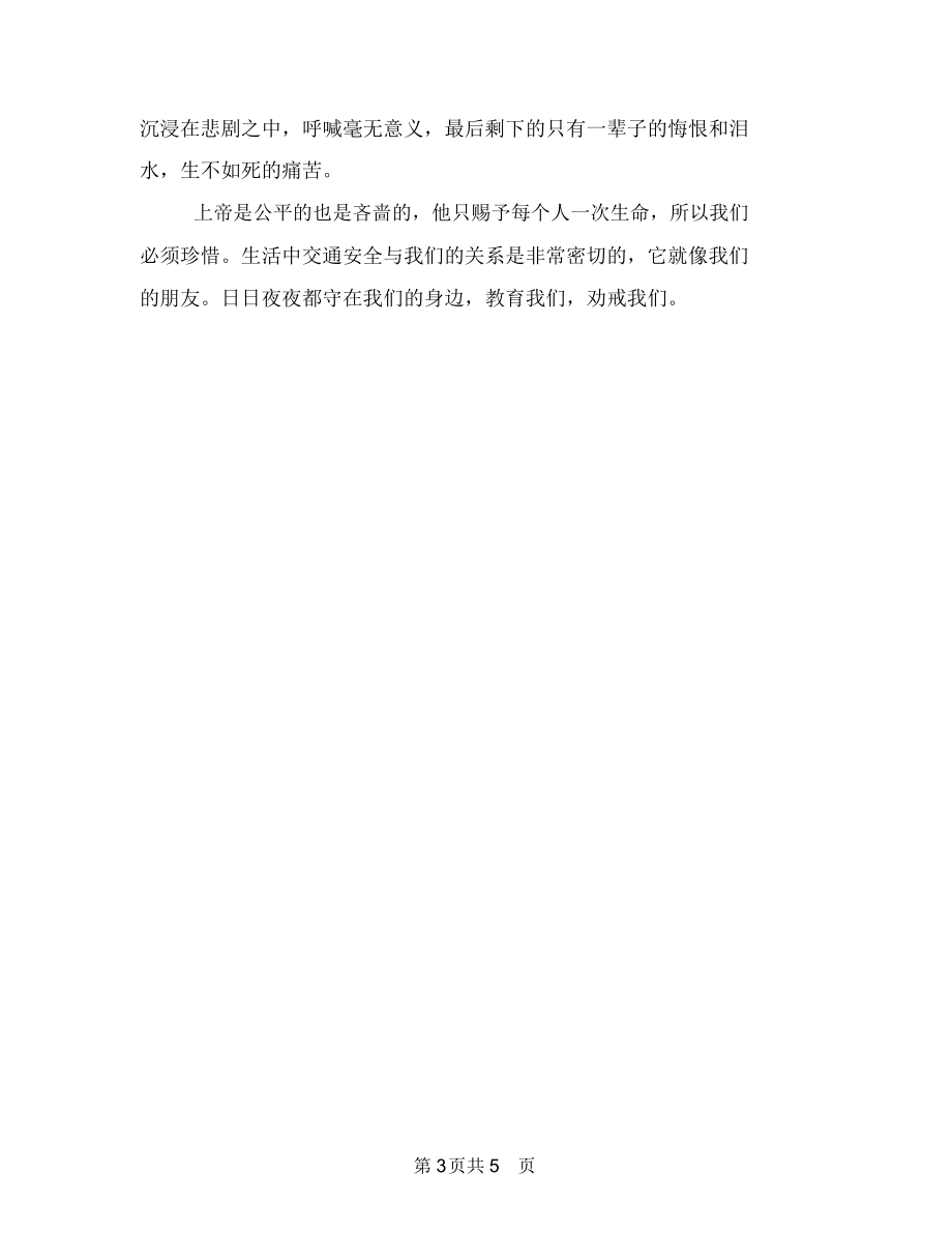 道路交通安全教育心得体会与道路交通安全演讲稿汇编.docx_第3页