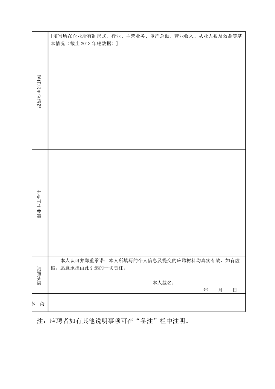 江西省省属国有企业资产经营（控股）有限公司应聘报名表doc.doc_第2页