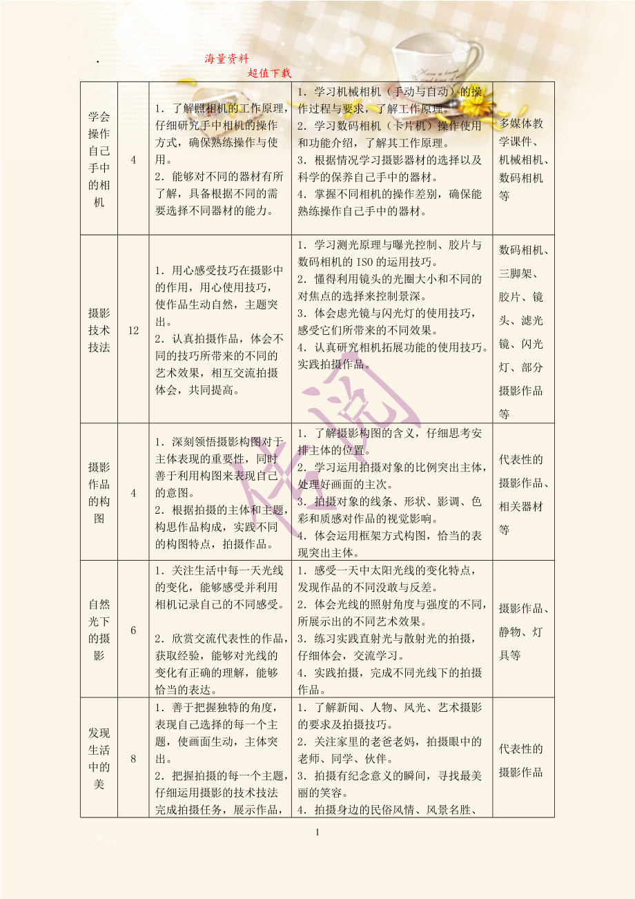 摄影艺术课程标准.docx_第2页