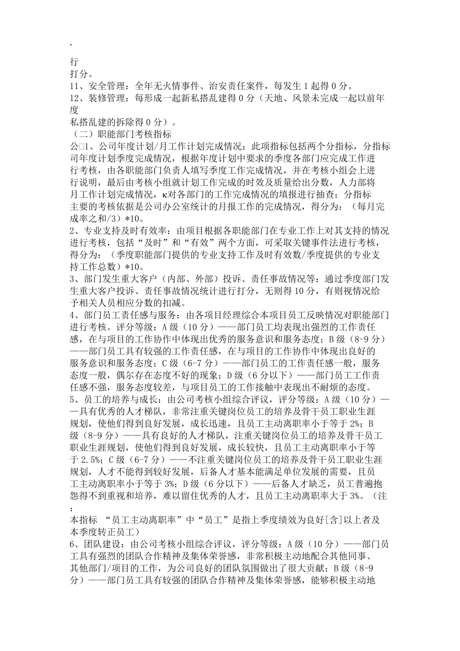 某物业公司项目职能部门的绩效考核.docx_第3页