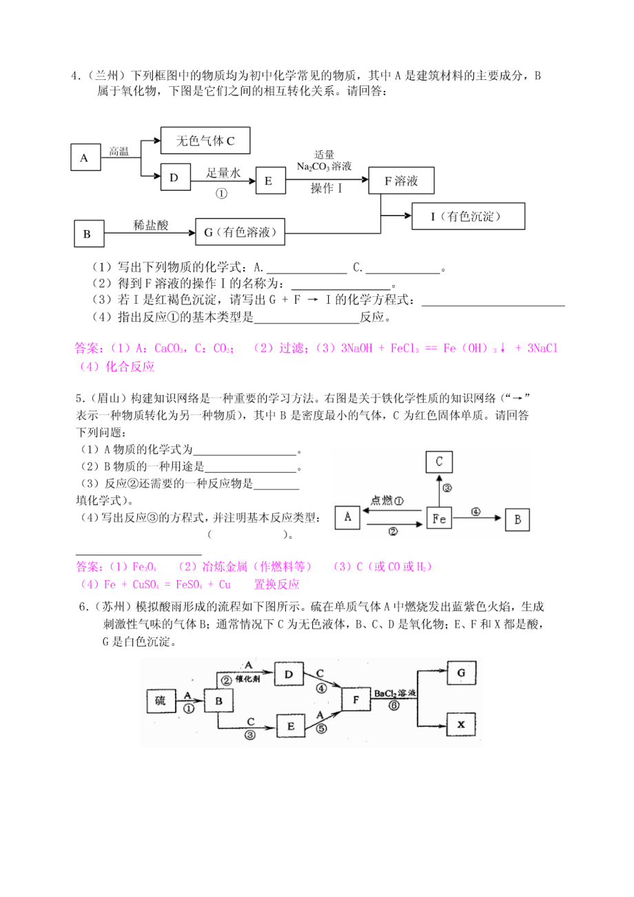 初中化学物质推断题集.doc_第2页