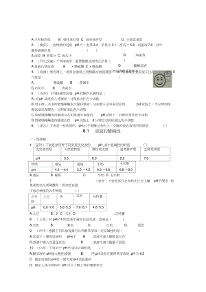 九年级化学下册8.1溶液的酸碱性同步练习(新版)粤教版.doc