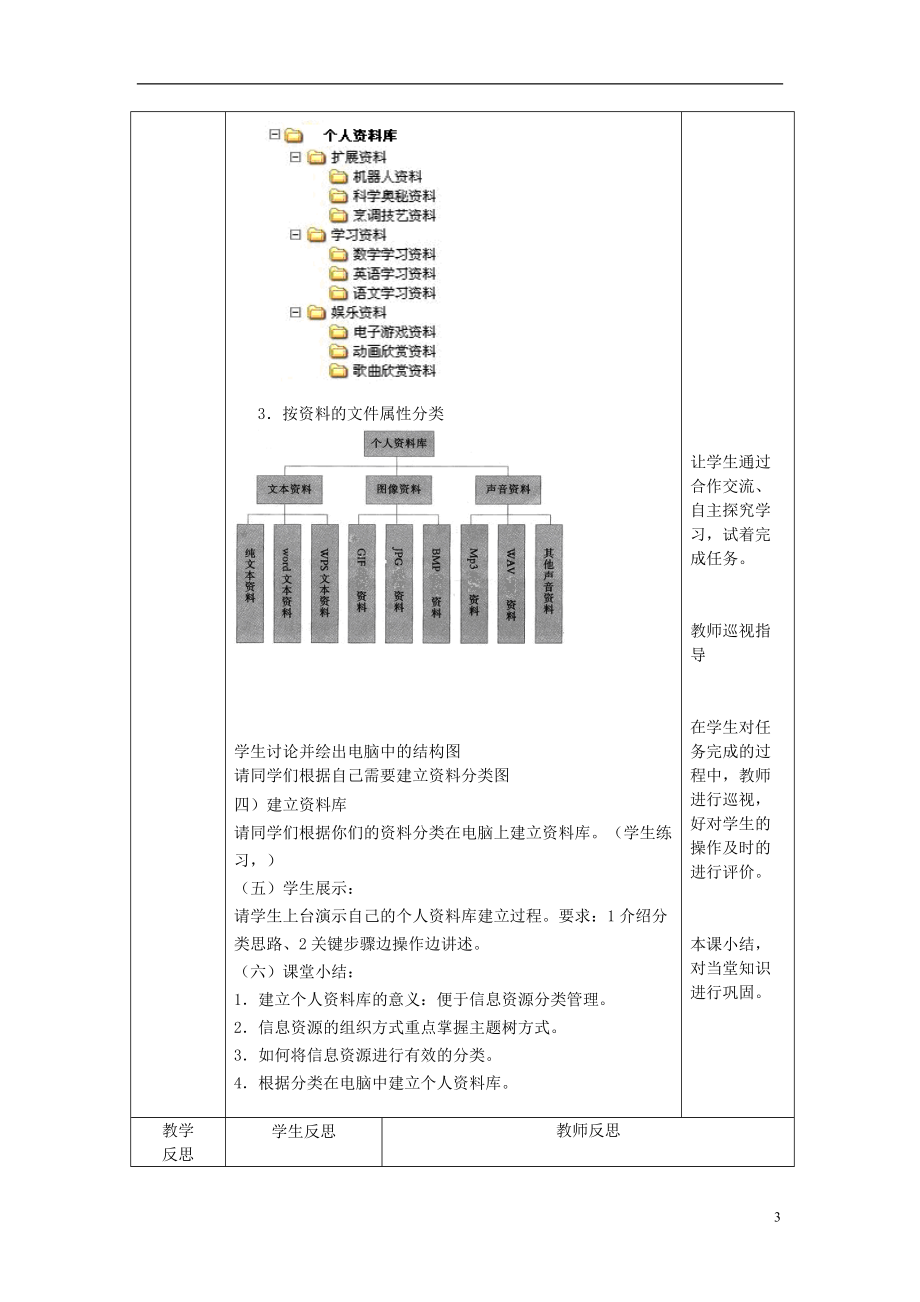 四川省七年级信息技术下册 第14课《建立个人资料库》教学案 新人教版.doc_第3页