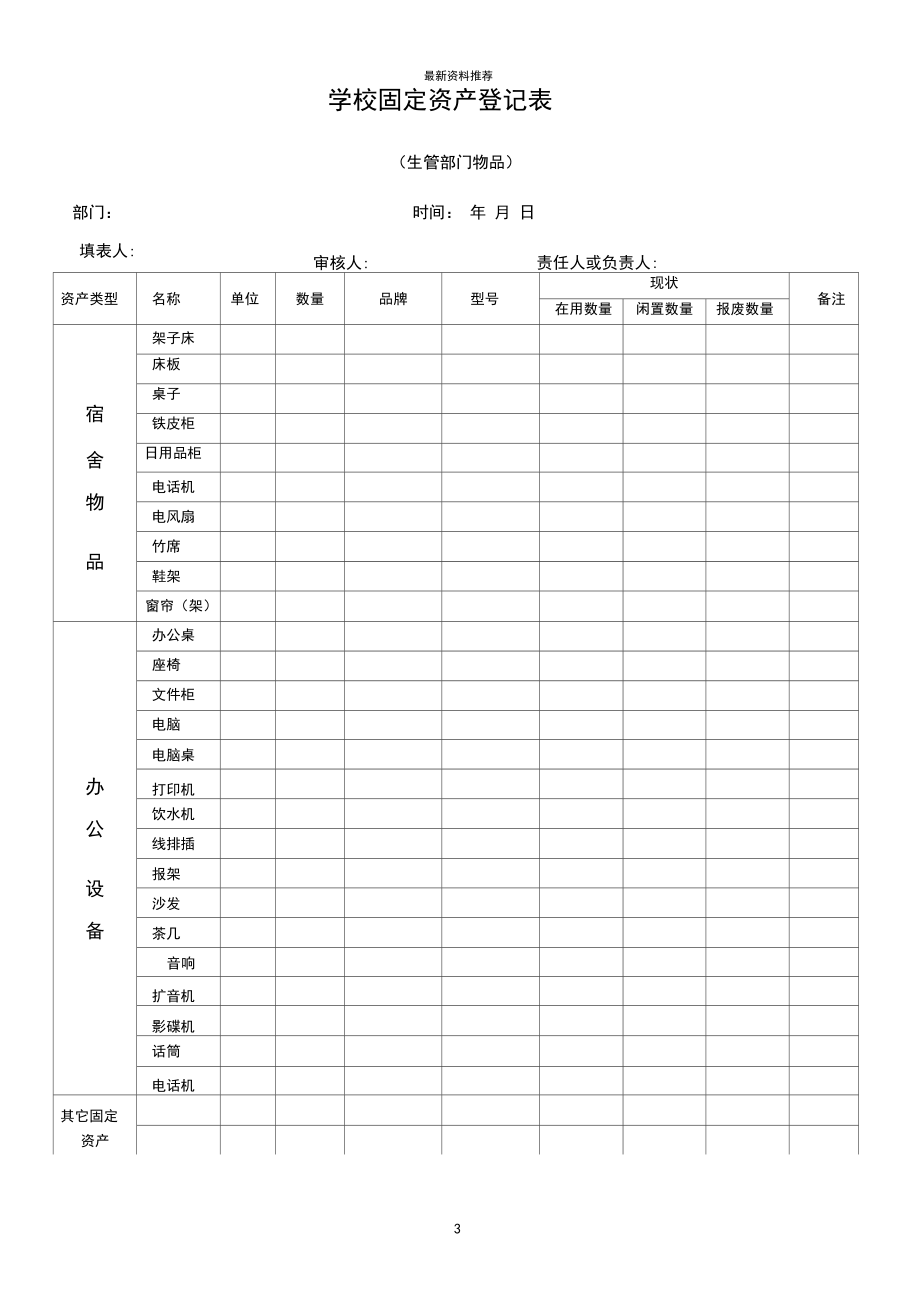 学校固定资产登记表精编版.docx_第3页