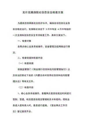 信息网络安全检查方案.doc