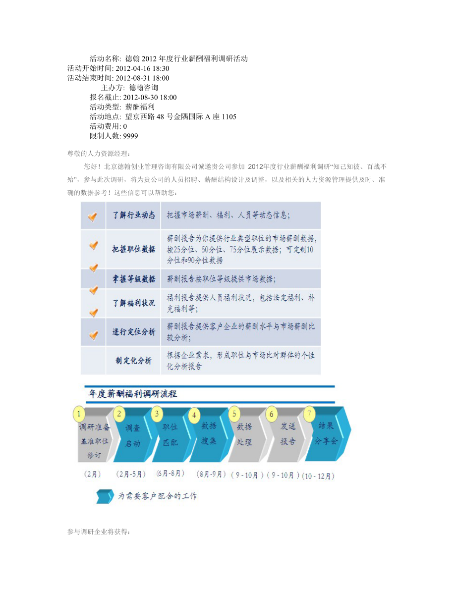 德翰行业薪酬福利调研活动.docx_第1页