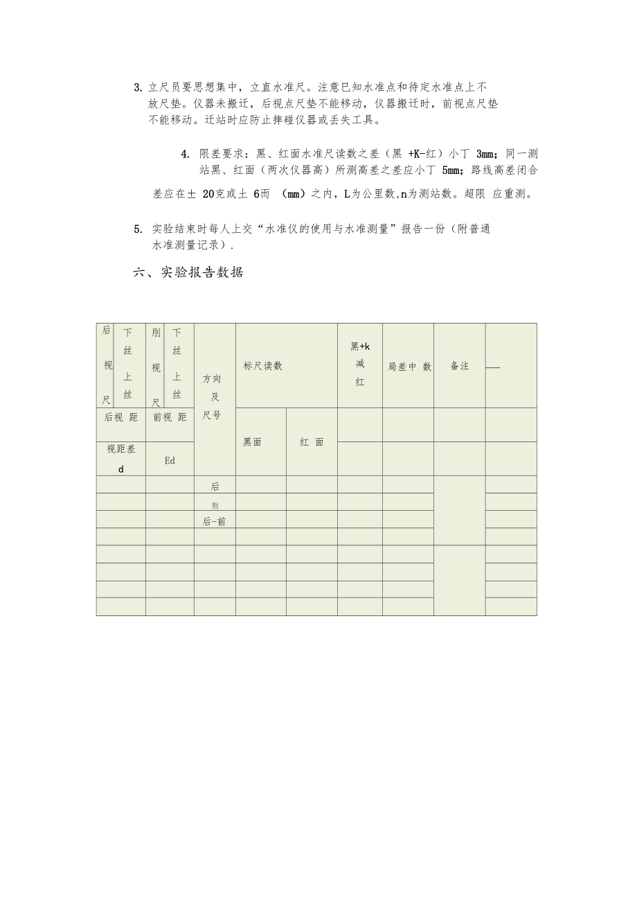 试验一水准测量试验报告-水准仪测量数据.docx_第3页