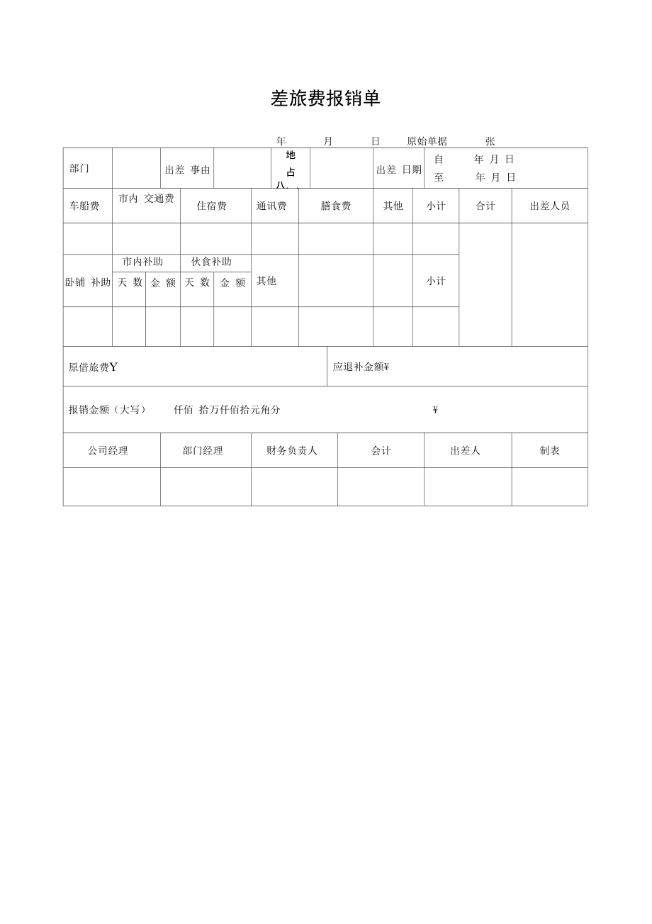 公司出差申请单及报销单.doc_第3页