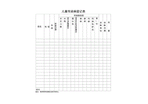 儿童传染病登记表.doc