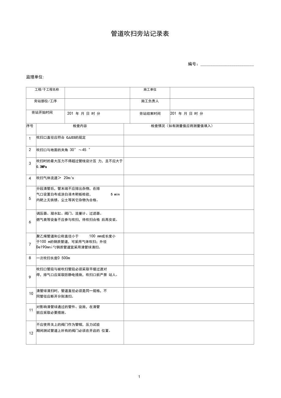 HSE-2015-153附件一燃气常规工程监理记录表单(旁站记录).docx_第2页