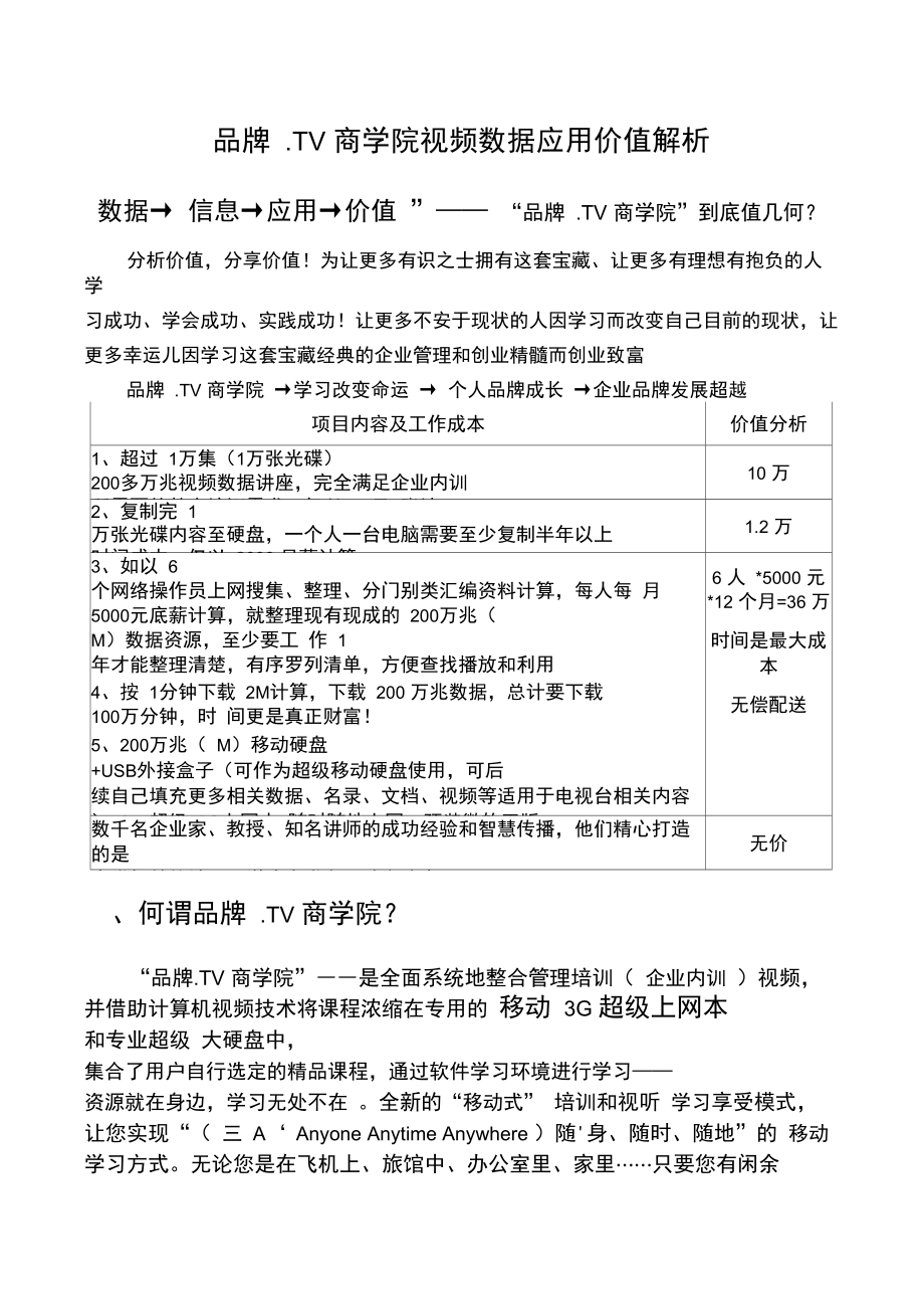 品牌TV商学院视频数据应用价值解析.doc_第1页