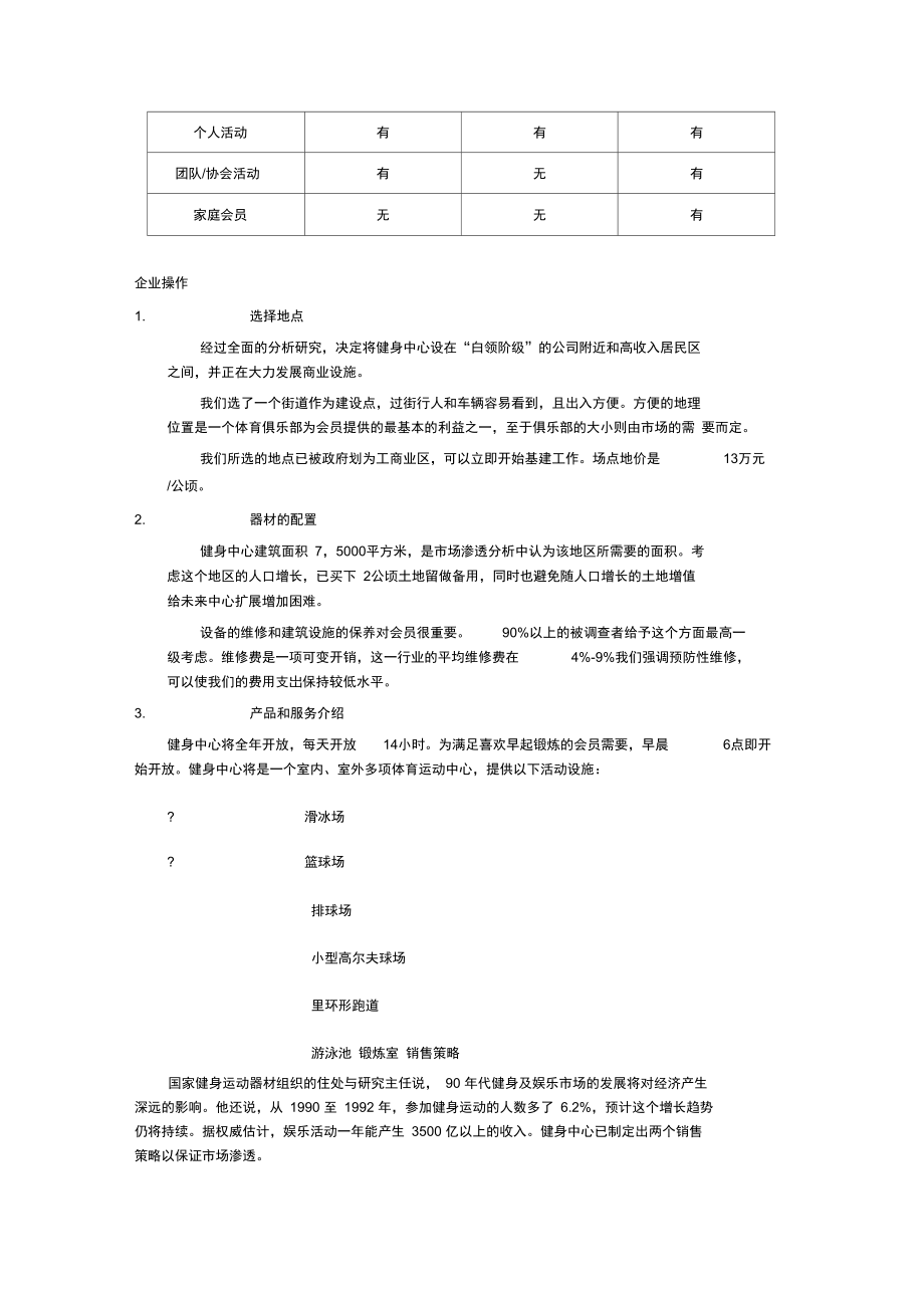 创业计划书范例健身中心创业计划.doc_第3页