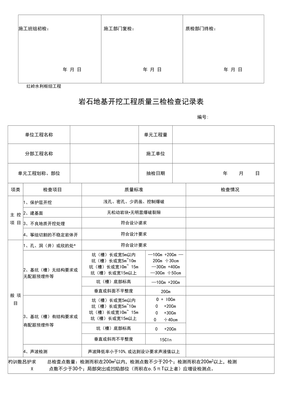 开挖工程施工三检验收表.docx_第2页