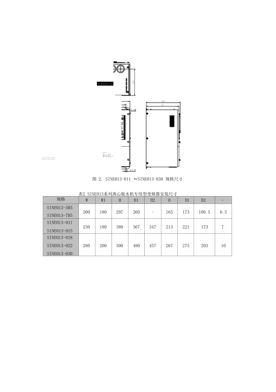 SINE013系列离心脱水机专用型变频器使用说明书.docx_第2页