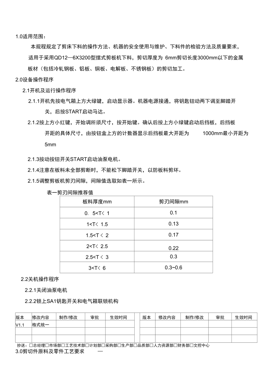 剪板机下料操作规程.doc_第1页