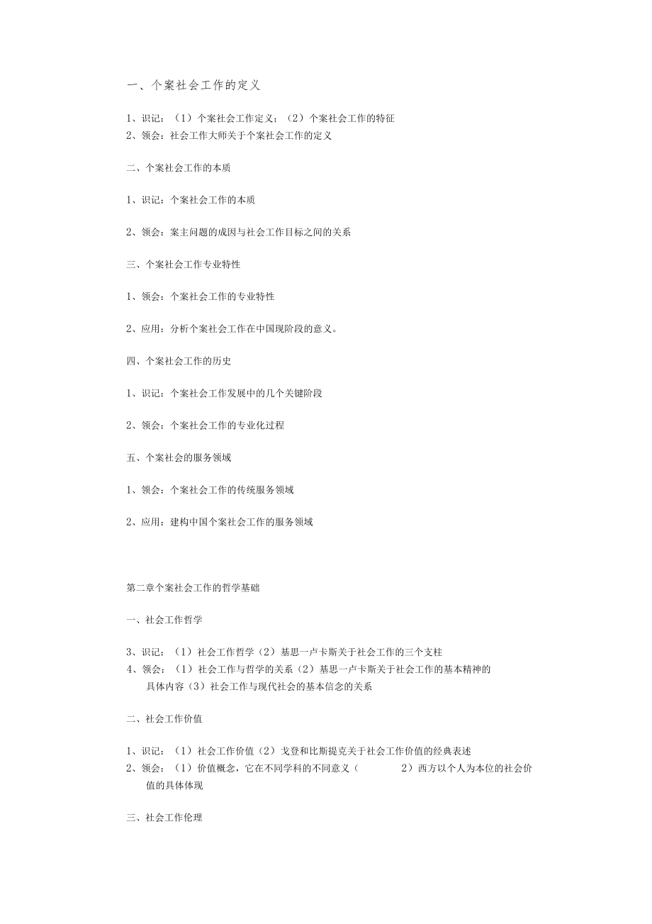 个案社会工作课程考试大纲.docx_第3页