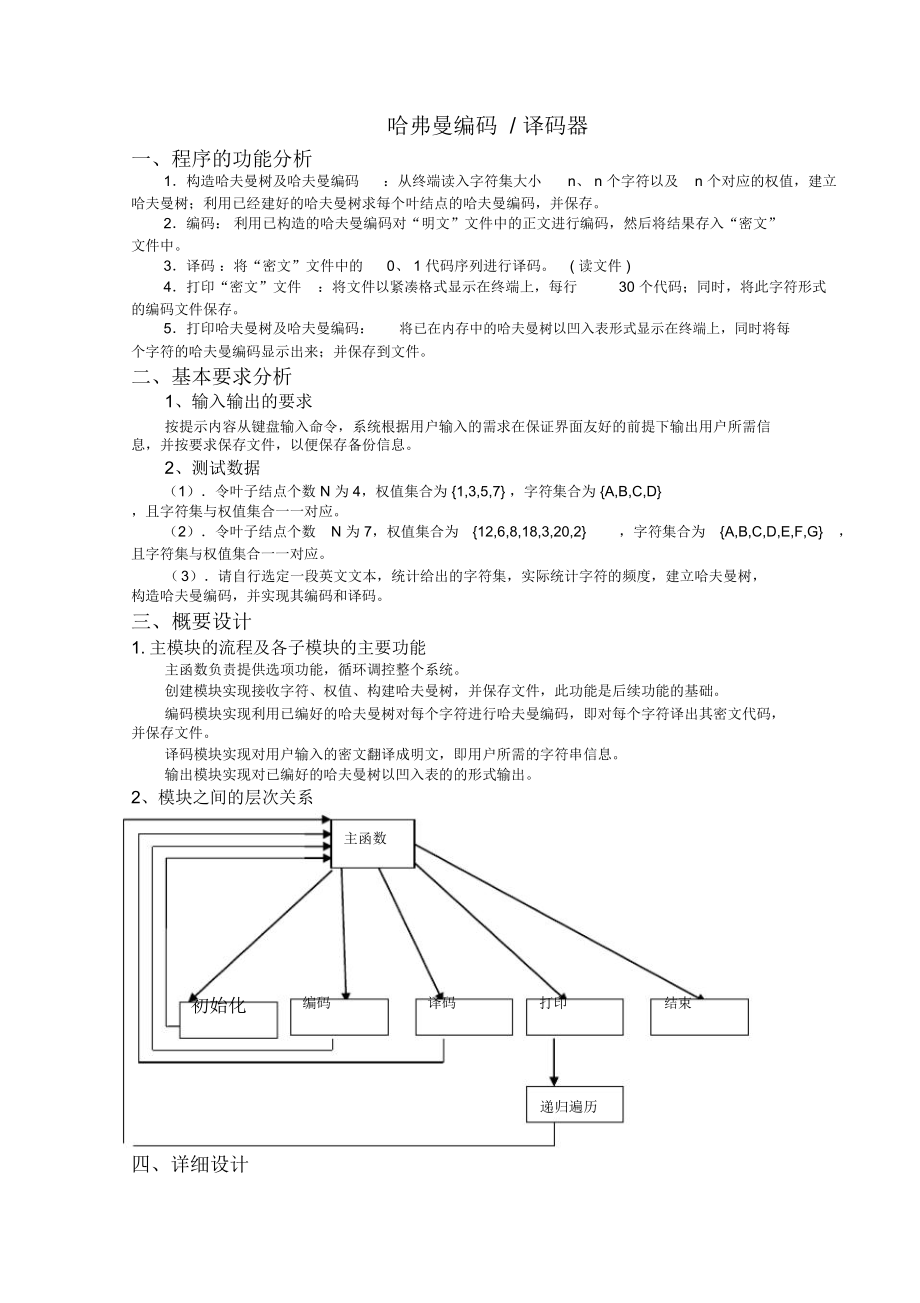 哈夫曼实验报告.doc_第1页