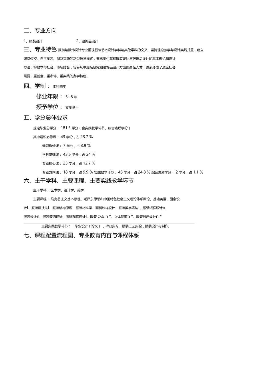 服装与服饰设计专业指导性培养方案.docx_第2页