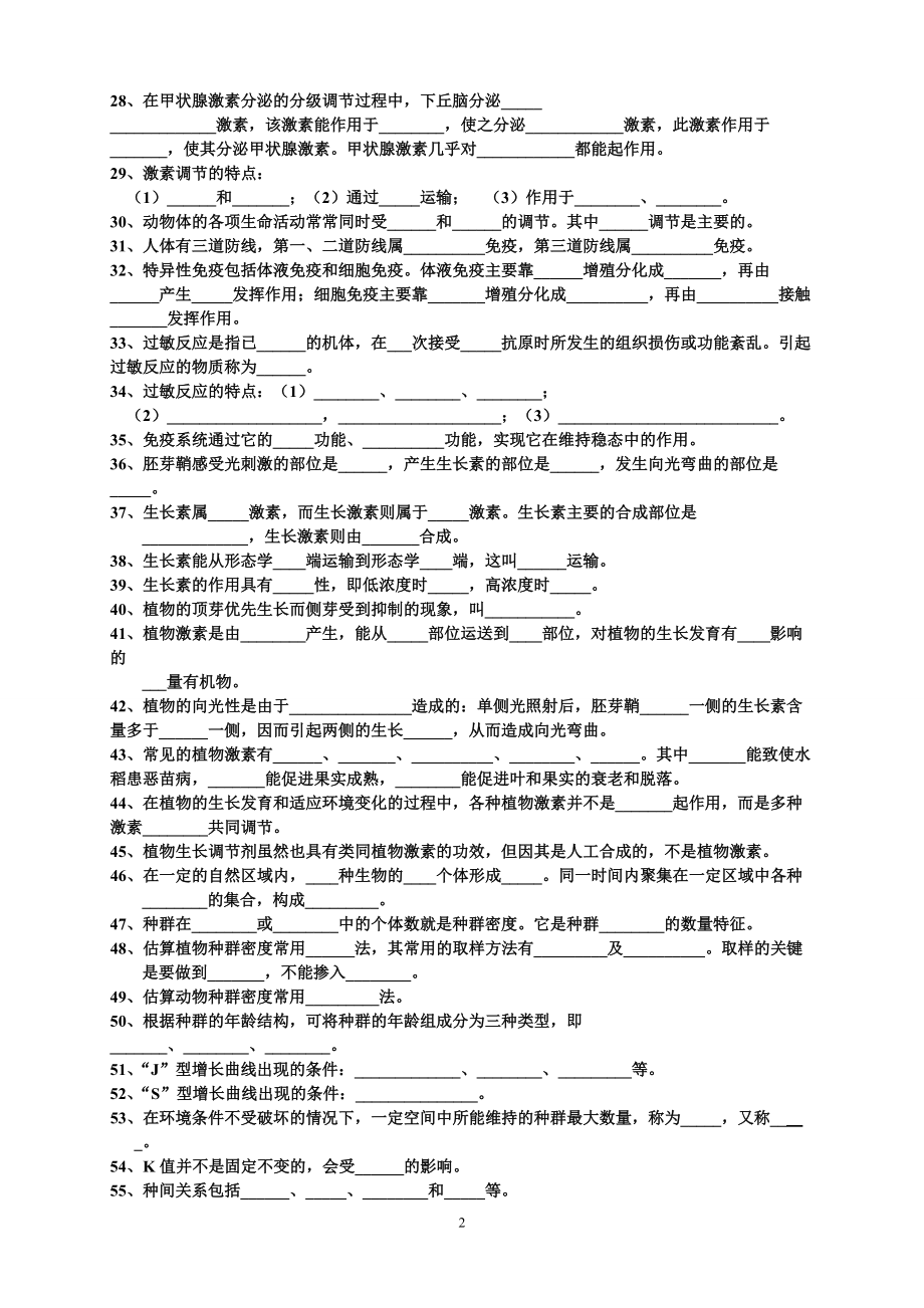 高中生物必修三基本知识背记检查清单.doc_第2页