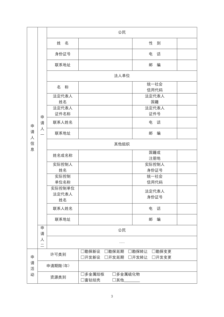 深海海底区域资源勘探开发活动申请书.docx_第3页