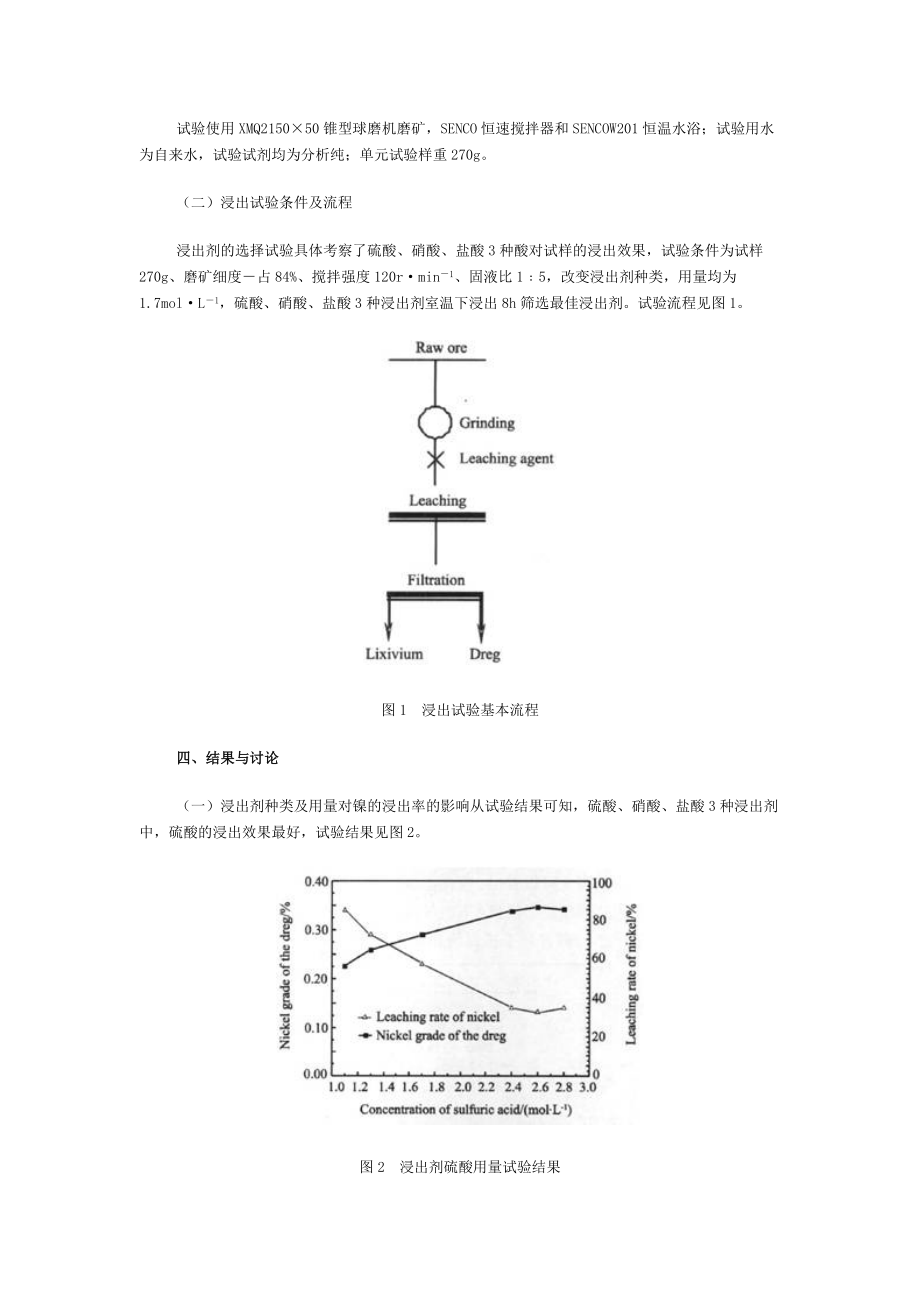 常压酸浸法从硅镍矿中提取镍的研究.doc_第2页