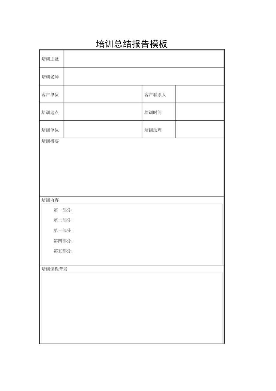 培训总结报告模板.doc_第1页