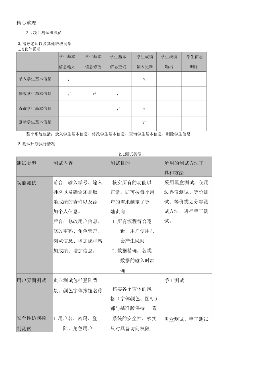 学生成绩管理系统测试总结归纳报告.docx_第3页