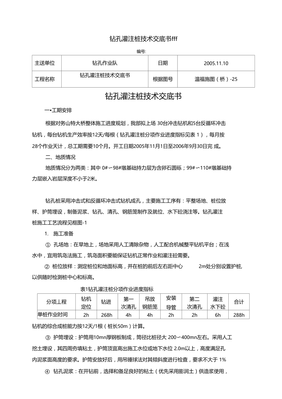 钻孔灌注桩技术交底书fff.docx_第1页