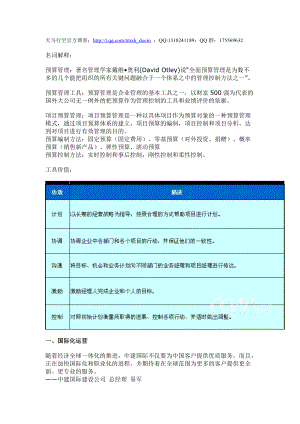 xx国际集团项目预算管理应用案例.docx