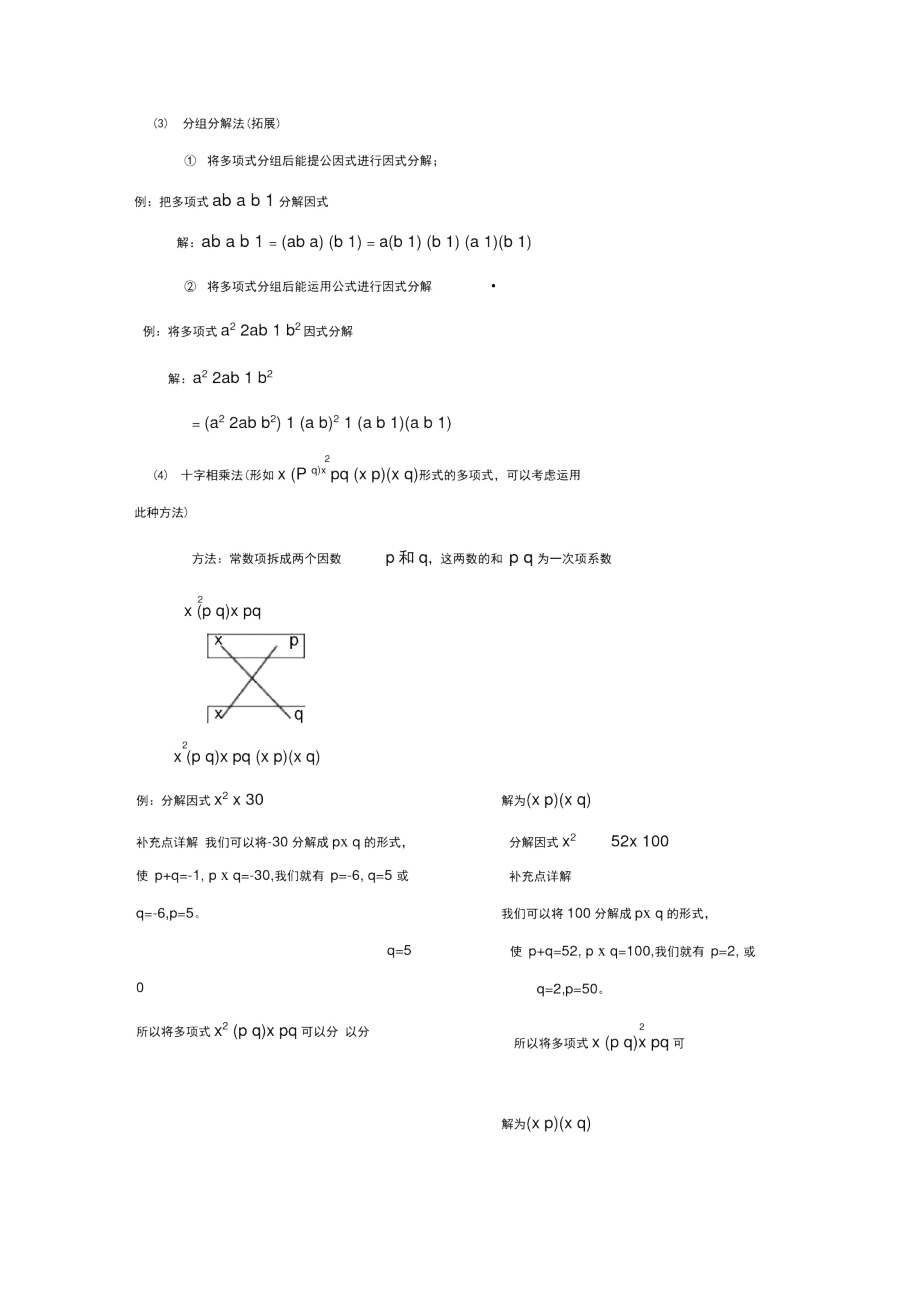 (完整版)因式分解知识点总结及巩固练习.docx_第3页