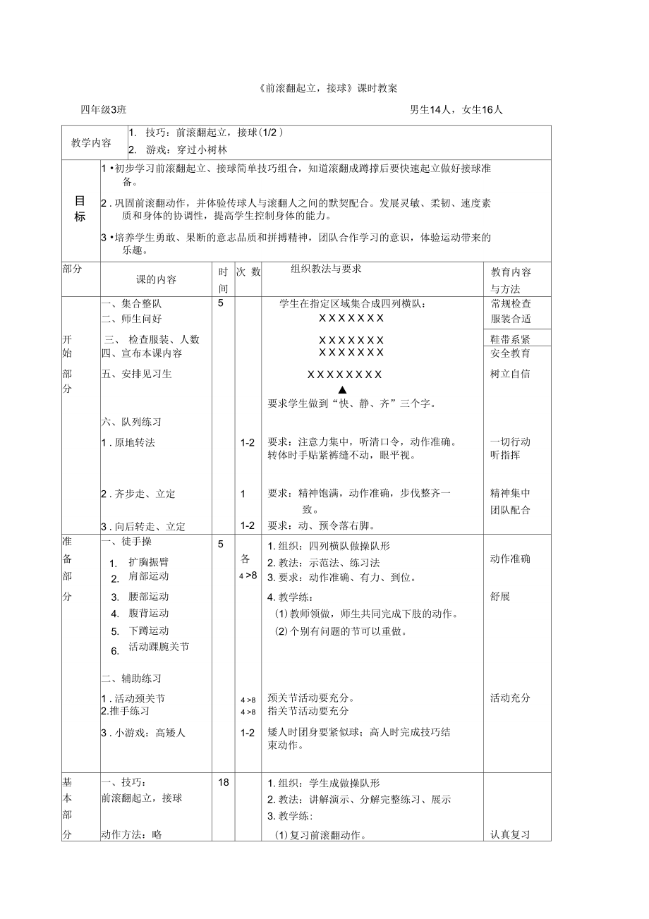 前滚翻起立,接球.doc_第1页