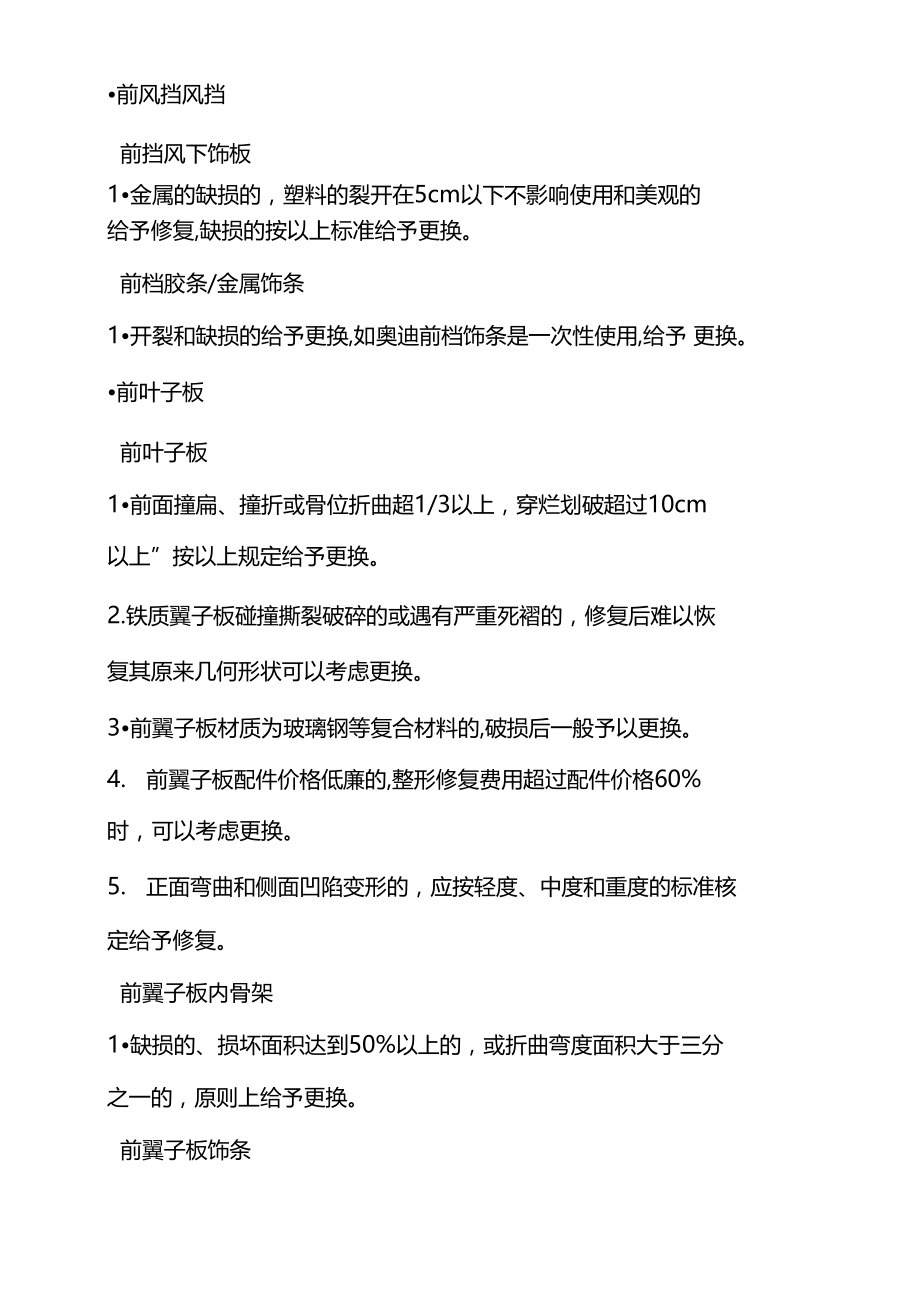 车辆定损常用零件更换参考标准概论.docx_第3页